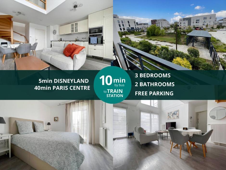 Le Colisee - Appartement Duplex Pour 6 A Disneyland Paris Montévrain Exterior foto